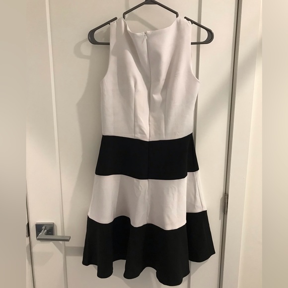 ModCloth Closet London black white color block skater dress sz6 formal office - Picture 3 of 3